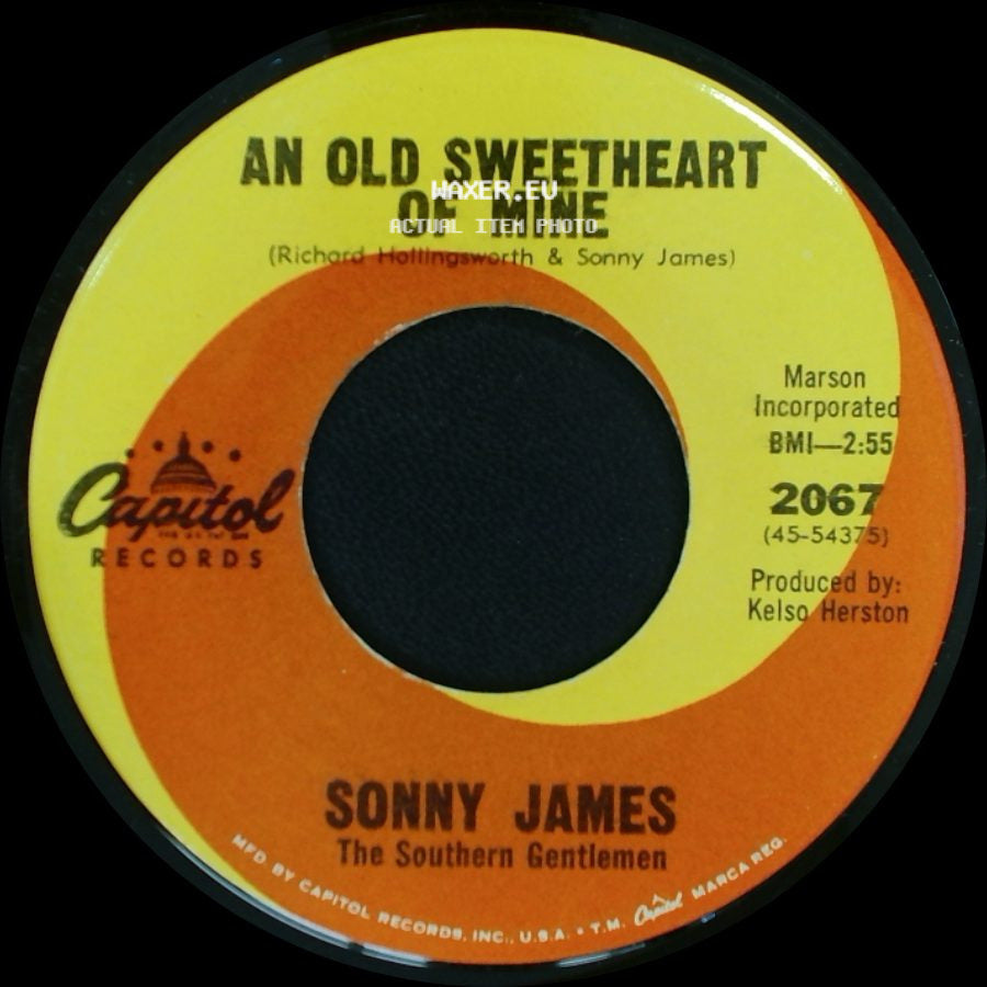 Sonny James The Southern Gentlemen / Sonny James - A World Of Our Own / An Old Sweetheart Of Mine side B