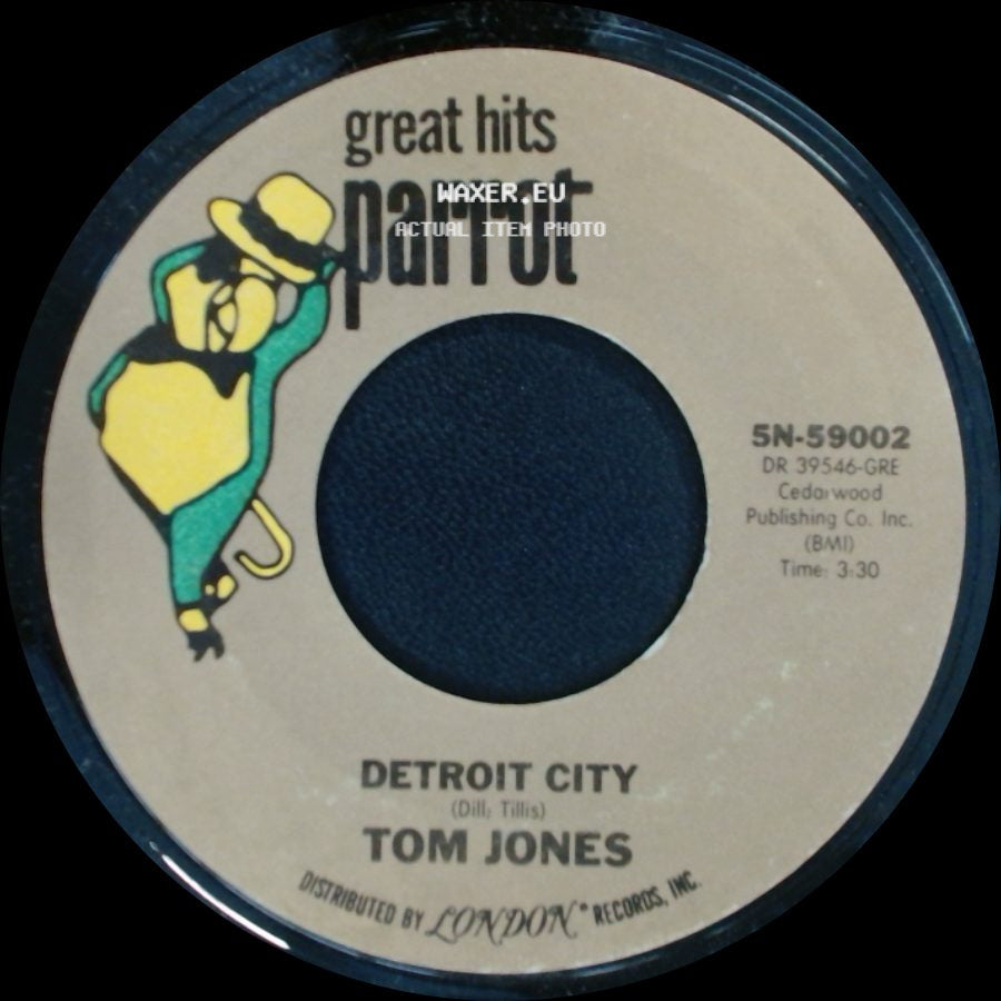 Tom Jones - Green, Green Grass Of Home / Detroit City side B