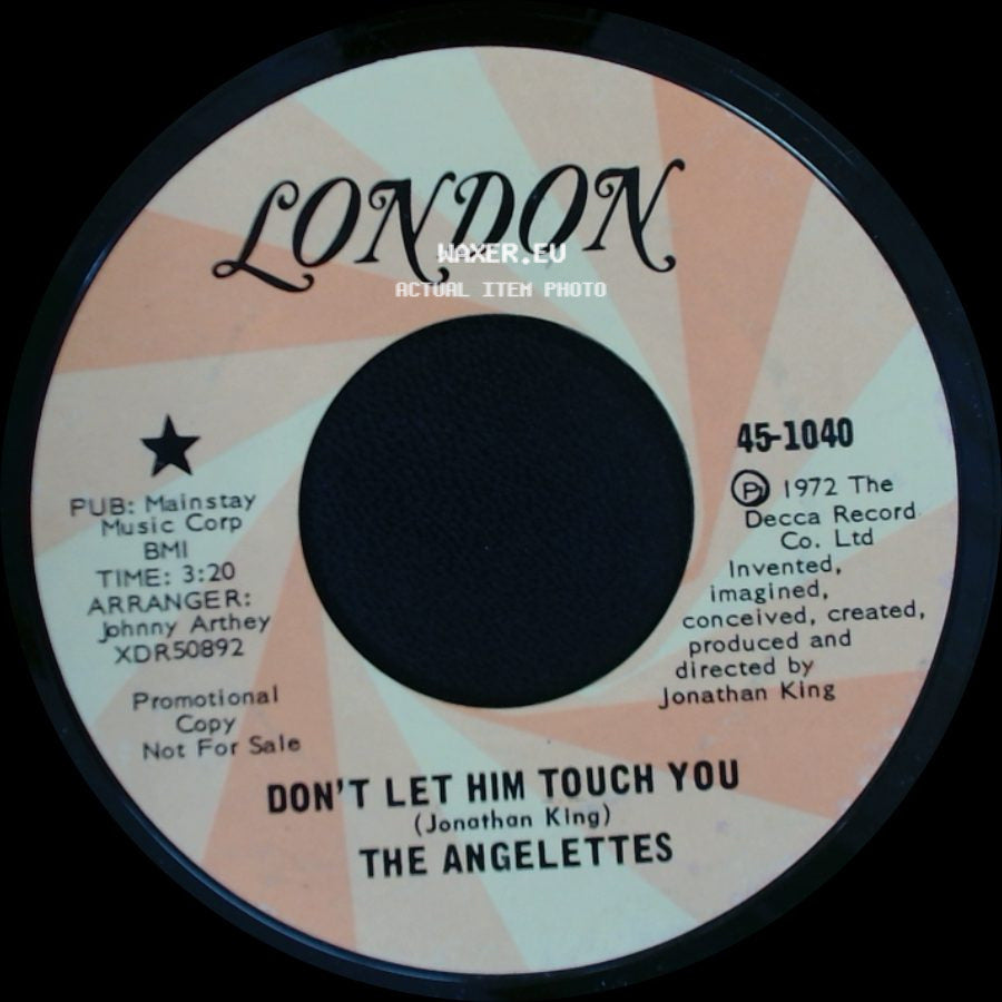 The Angelettes - Rainy Day / Don't Let Him Touch You side B