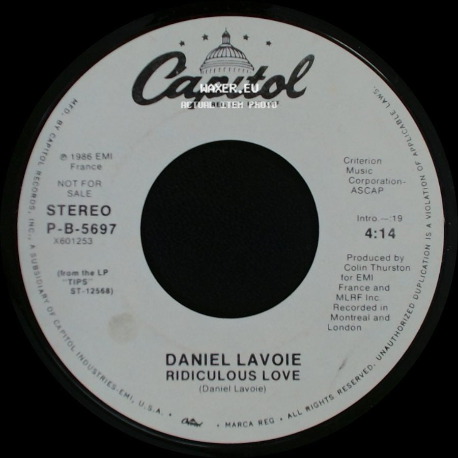 Daniel Lavoie - Ridiculous Love / Ridiculous Love side A