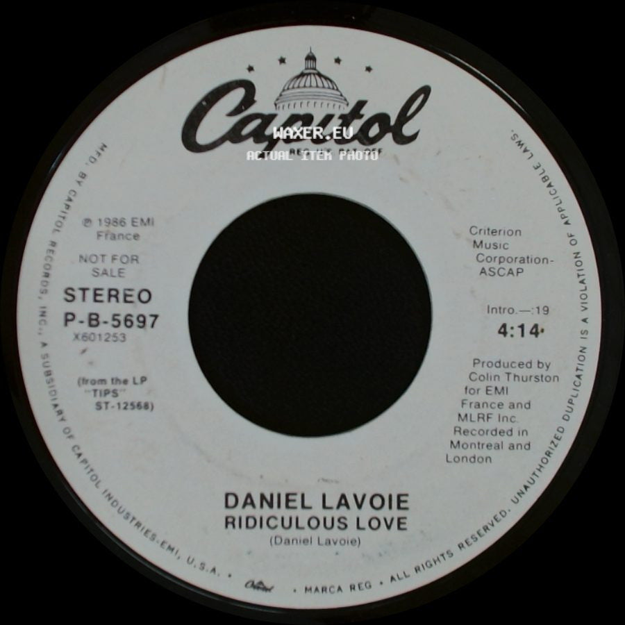 Daniel Lavoie - Ridiculous Love / Ridiculous Love side B