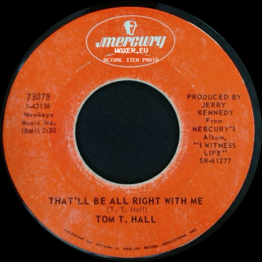 Tom T. Hall - Salute To A Switchblade / That'll Be All Right With Me side B