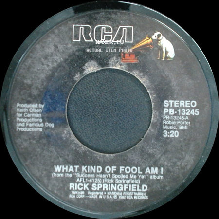 Rick Springfield - What Kind Of Fool Am I / How Do You Talk To Girls side A