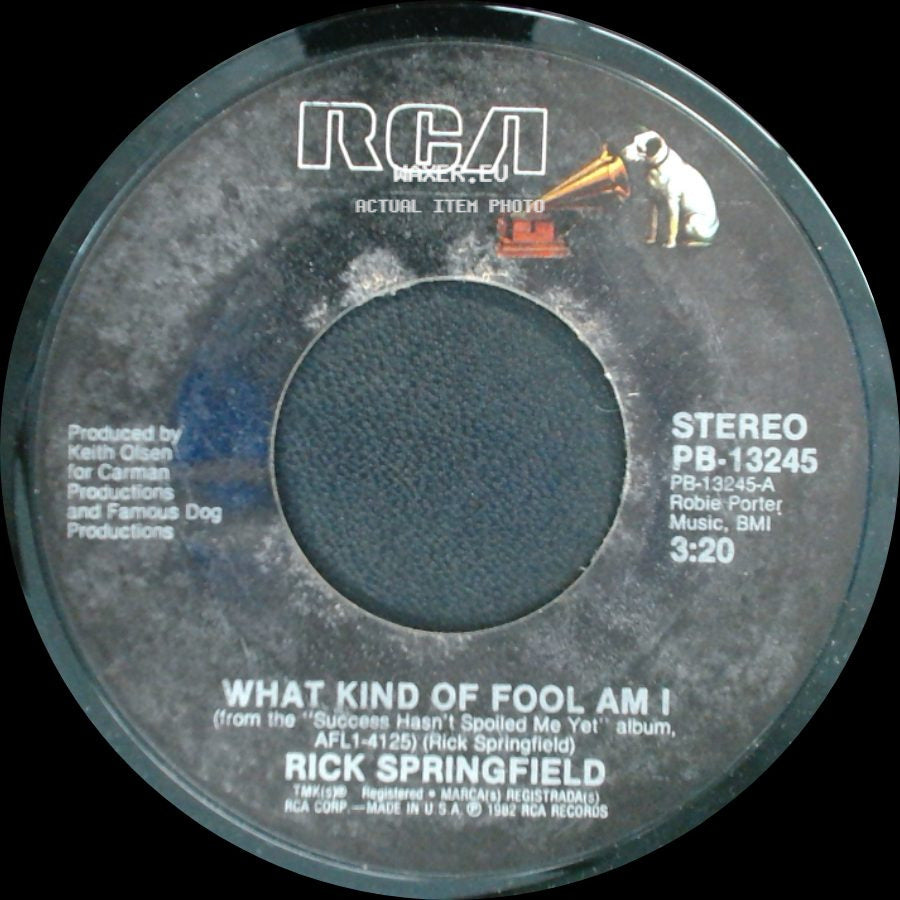 Rick Springfield - What Kind Of Fool Am I / How Do You Talk To Girls side A