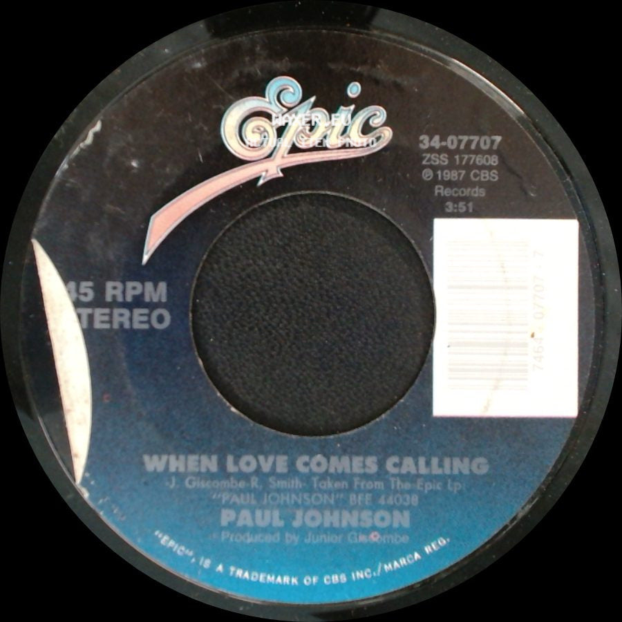 Paul Johnson - Heaven Is 10 Zillion Light Years Away / When Love Comes Calling side B