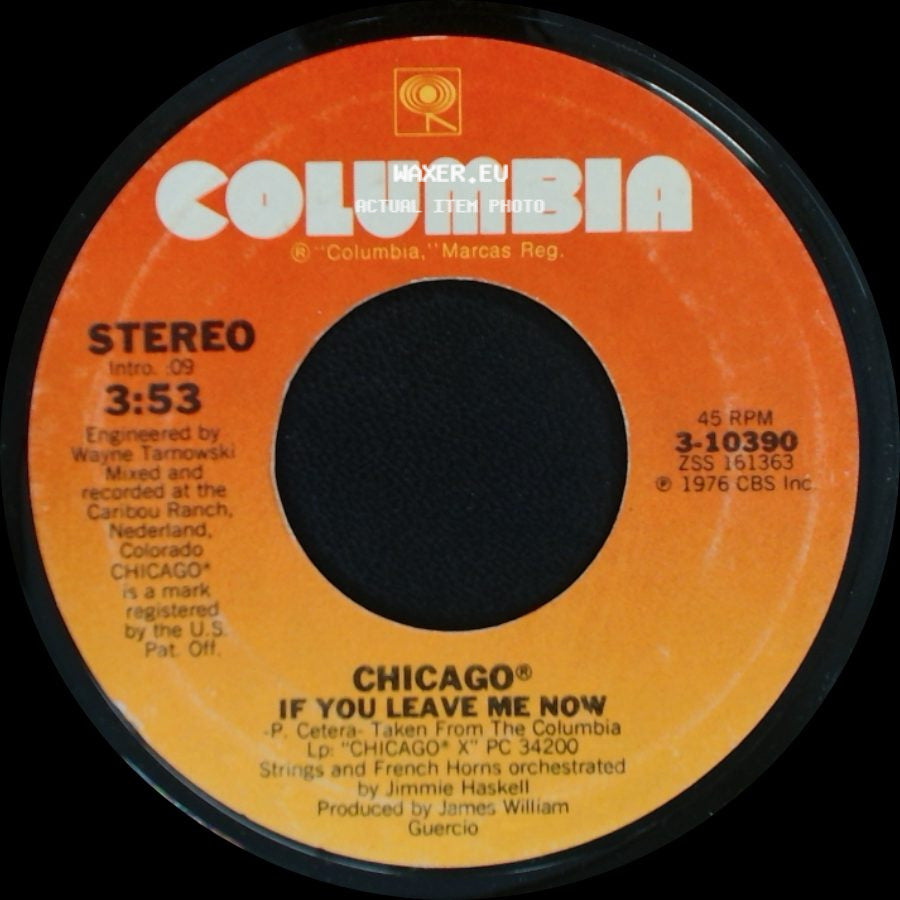 Chicago - Together Again / If You Leave Me Now side B