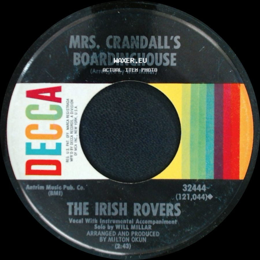 The Irish Rovers - Mrs. Crandall's Boardinghouse / Lily The Pink side A