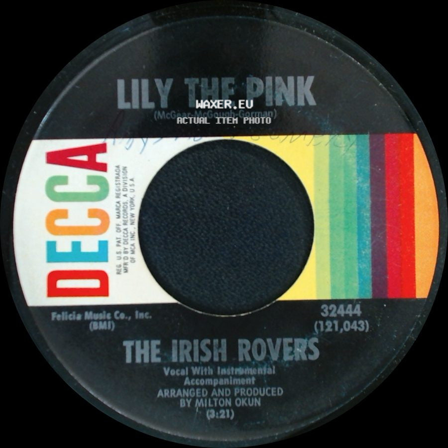 The Irish Rovers - Mrs. Crandall's Boardinghouse / Lily The Pink side B