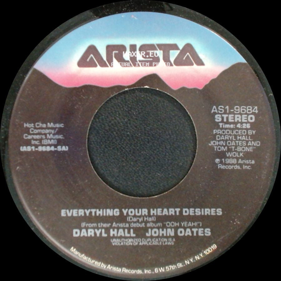 Daryl Hall John Oates - Realove / Everything Your Heart Desires side B