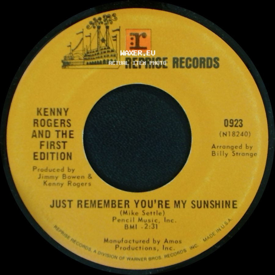 Kenny Rogers And The First Edition - Just Remember You're My Sunshine / Tell It All Brother side A