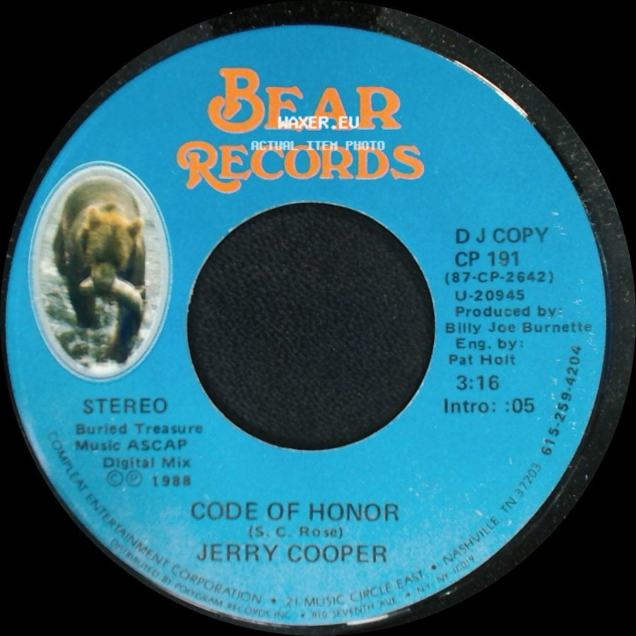 Jerry Cooper - Code Of Honor / Code Of Honor side B