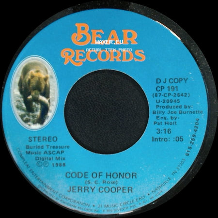 Jerry Cooper - Code Of Honor / Code Of Honor side B