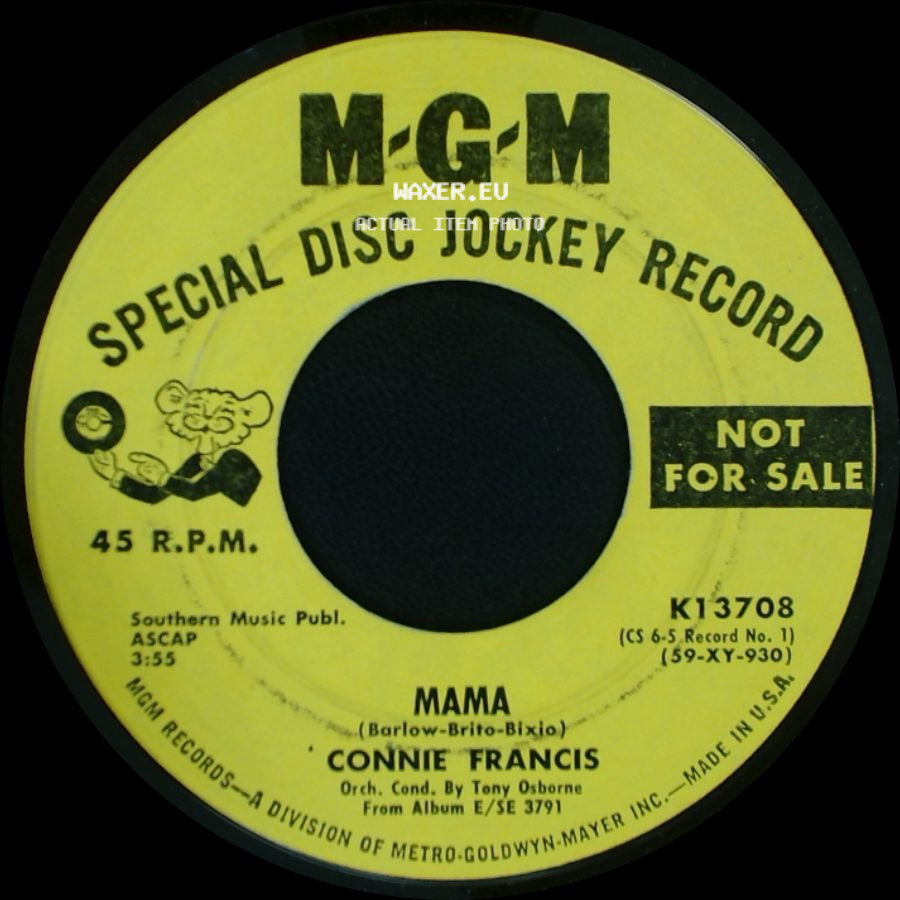 Connie Francis - Mama / Never On Sunday side A