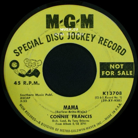Connie Francis - Mama / Never On Sunday side A