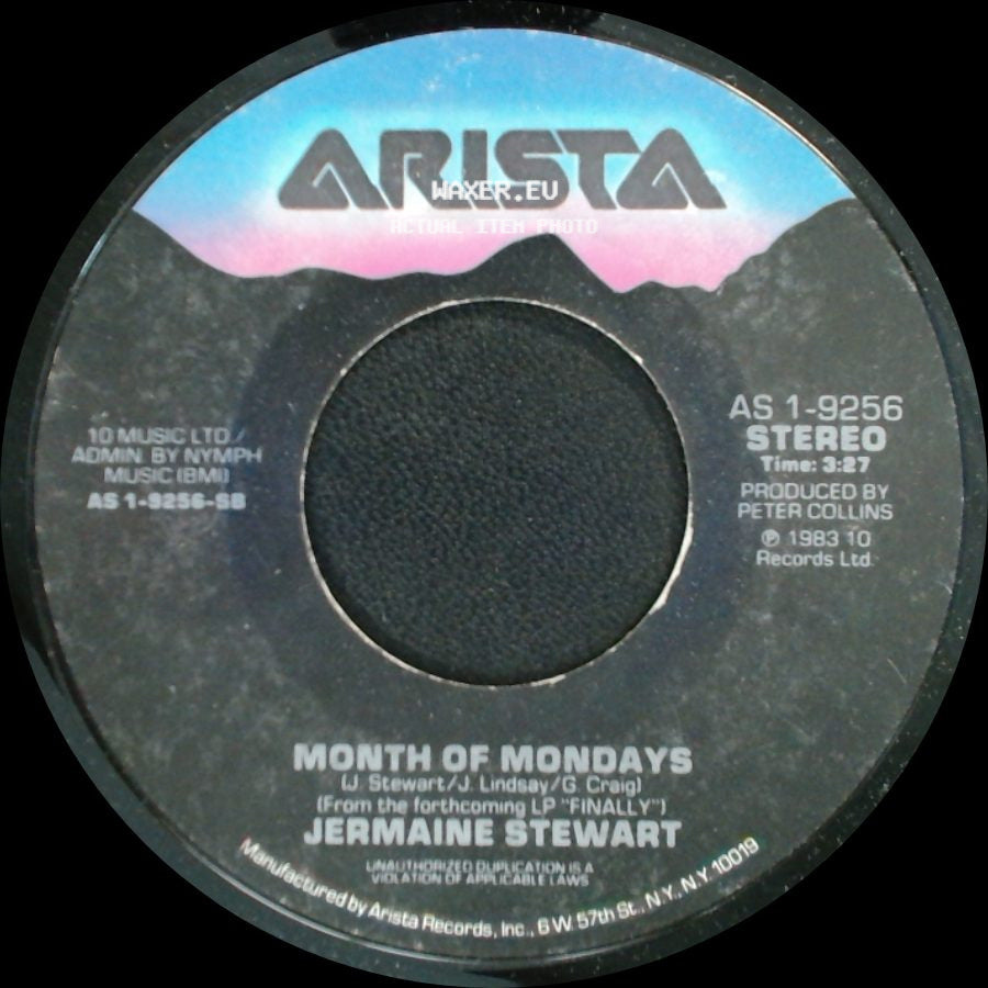 Jermaine Stewart - The Word Is Out / Month Of Mondays side B