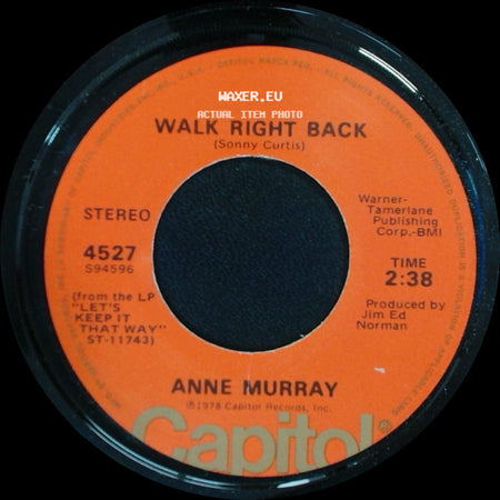 Anne Murray - Walk Right Back / A Million More side A
