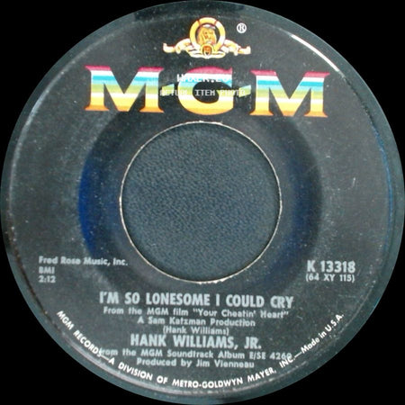 Hank Williams, Jr. - Is It That Much Fun To Hurt Someone / I'm So Lonesome I Could Cry side B