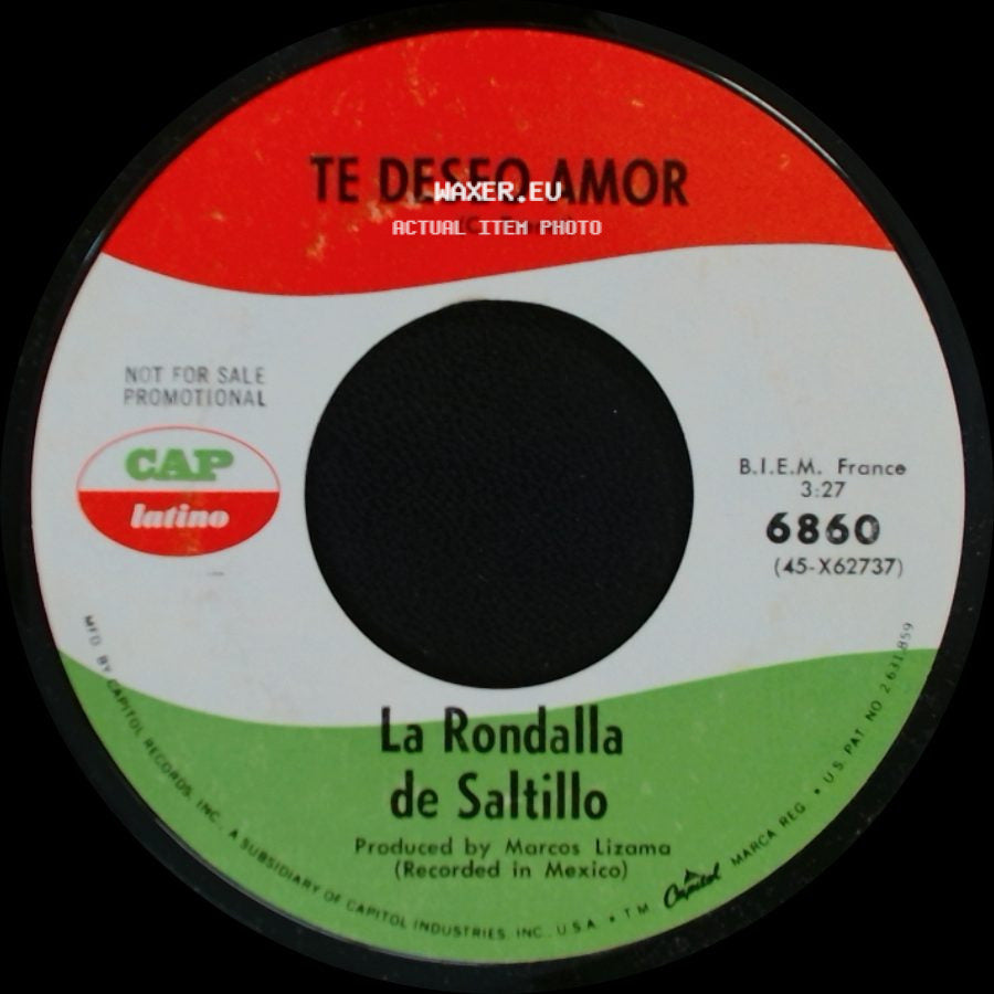 La Rondalla De Saltillo - Me Regalo Contigo / Te Deseo Amor side B