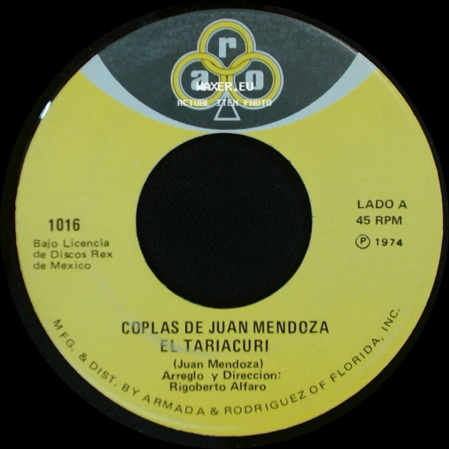 Juan Mendoza - Coplas De Juan Mendoza El Tariacuri / Mi Tierra Caliente side A