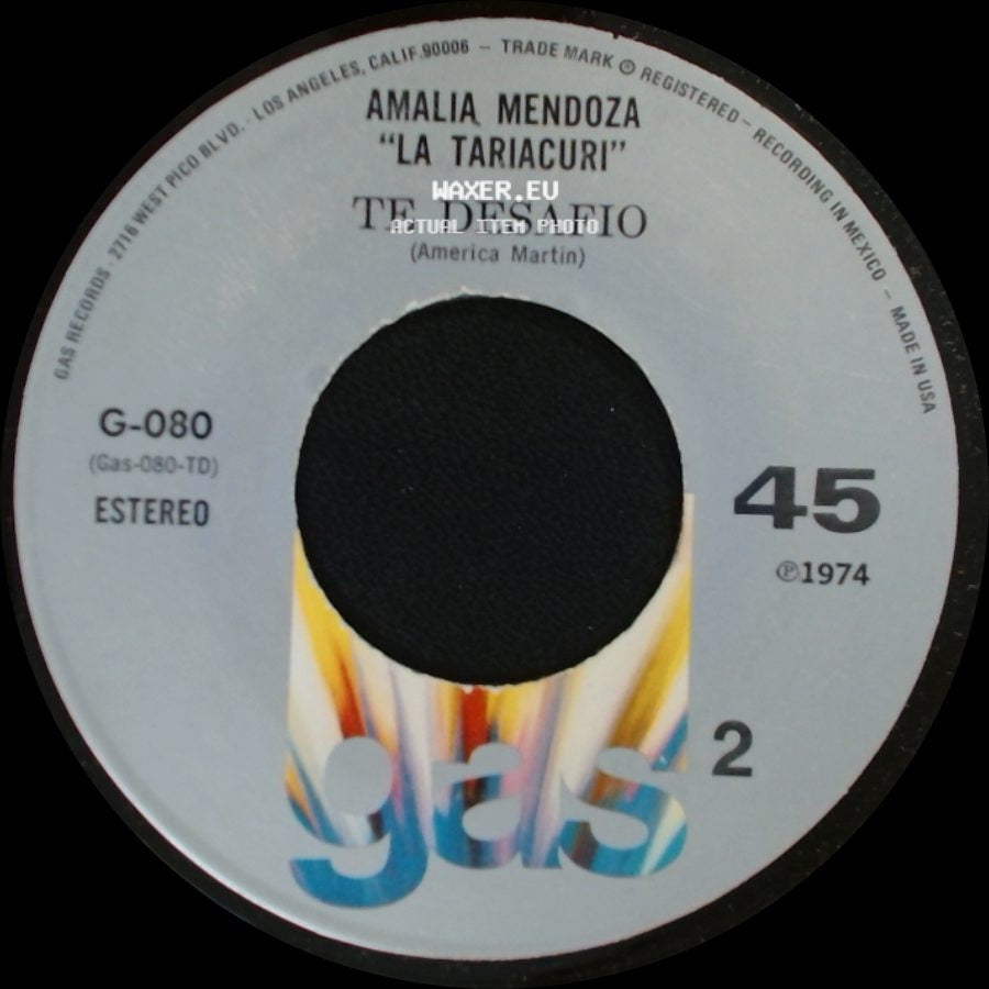 Amalia Mendoza "La Tariacuri" - Yo Lo Comprendo / Te Desafio side B