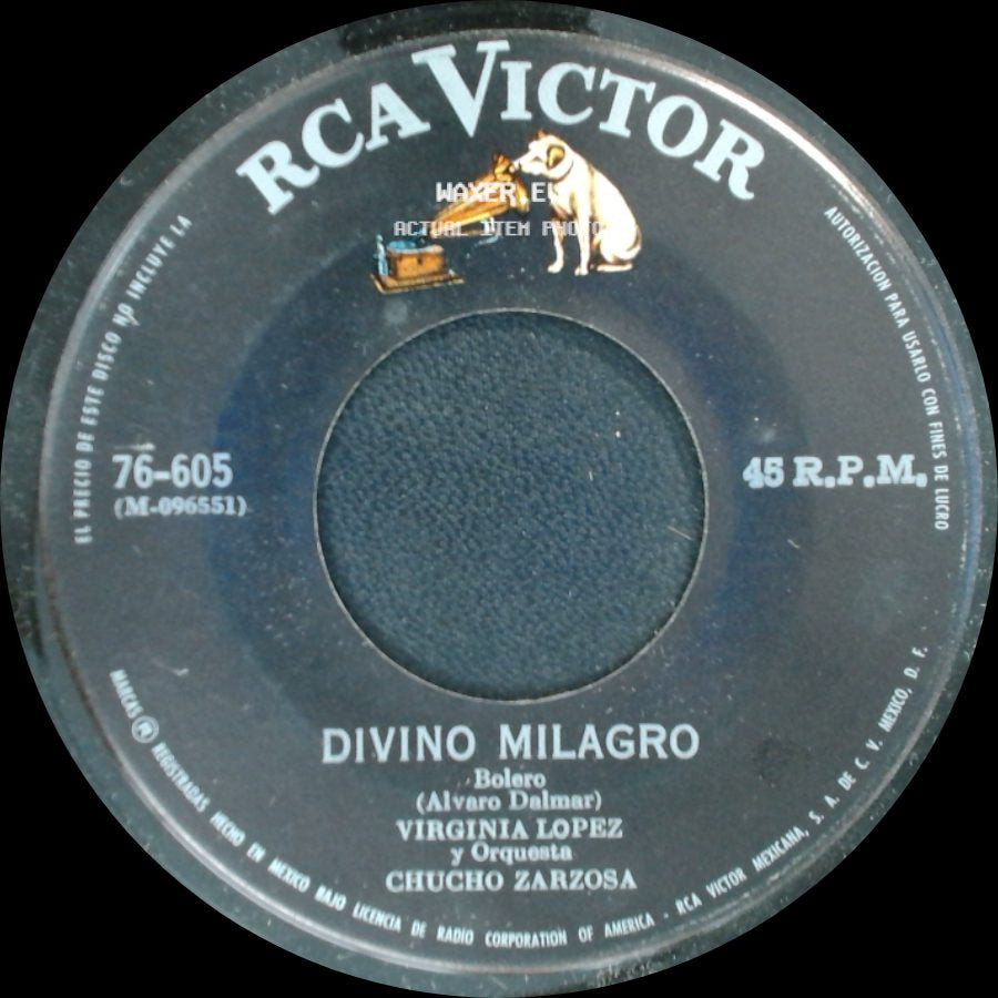 Virginia Lopez Y Conjunto Mario Patron / Virginia Lopez Y Orquesta Chucho Zarzosa - Adios / Divino Milagro side B