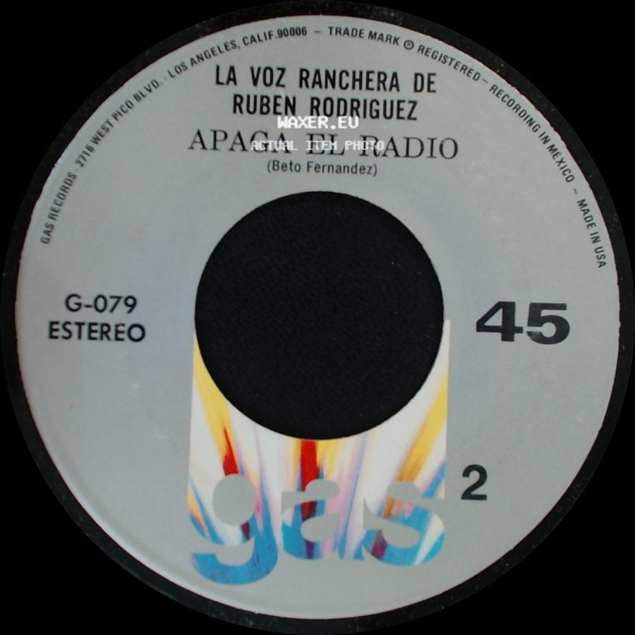 Ruben Rodriguez - Apaga El Radio / El Palomo Enamorado side A