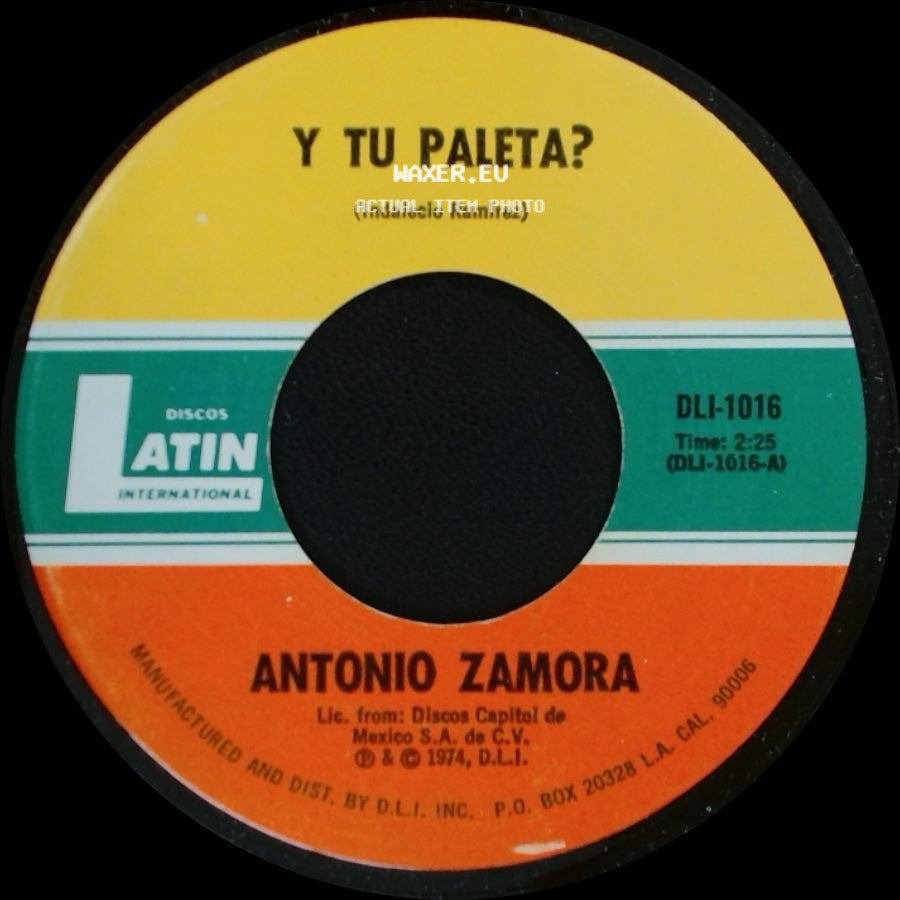 Antonio Zamora - Topilejo / Y Tu Paleta? side B