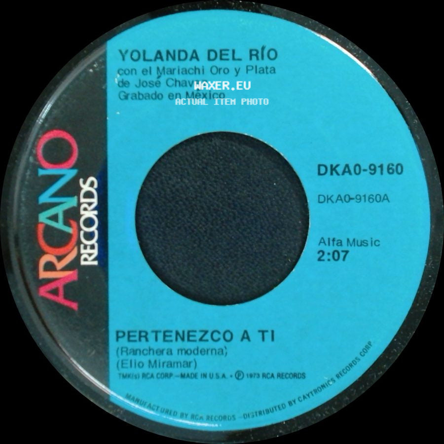 Yolanda Del Río / Yolanda Del Río Con El Mariachi Oro Y Plata De José Chavez - Lamento Triste / Pertenezco A Ti side B
