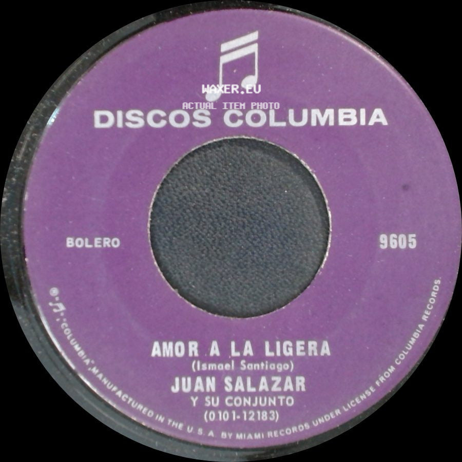 Juan Salazar Y Su Conjunto - A Plazos / Amor A La Ligera side B