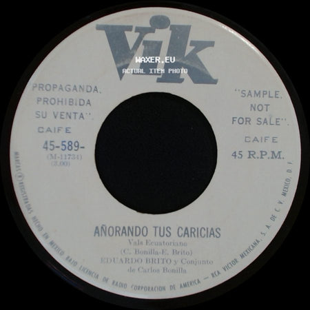 Eduardo Brito Y Conjunto De Carlos Bonilla - Añorando Tus Caricias / Subyugante side A