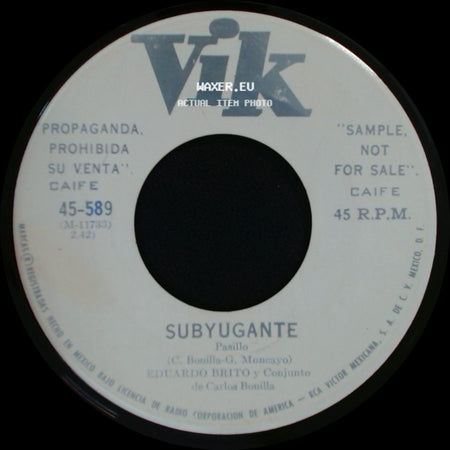 Eduardo Brito Y Conjunto De Carlos Bonilla - Añorando Tus Caricias / Subyugante side B