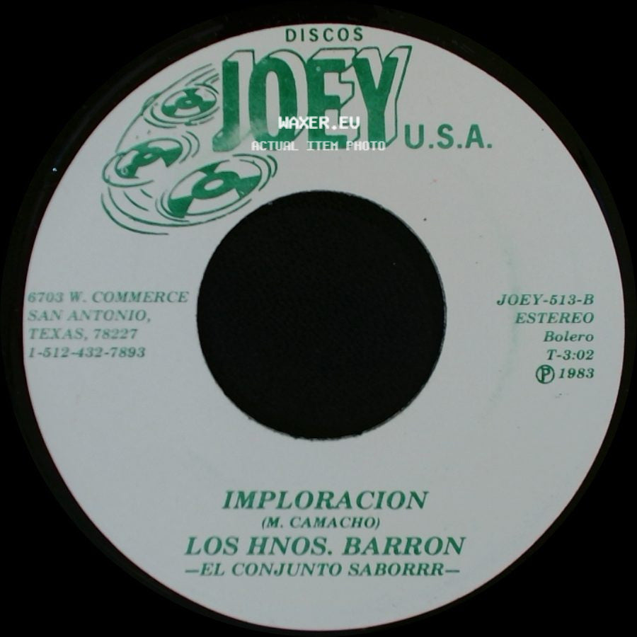 Los Hnos. Barron -El Conjunto Saborrr- / Los Hnos. Barron - Doña Susana (Oscar Barron) / Imploracion side B