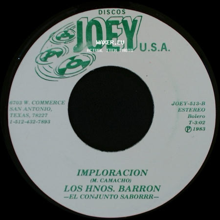 Los Hnos. Barron -El Conjunto Saborrr- / Los Hnos. Barron - Doña Susana (Oscar Barron) / Imploracion side B