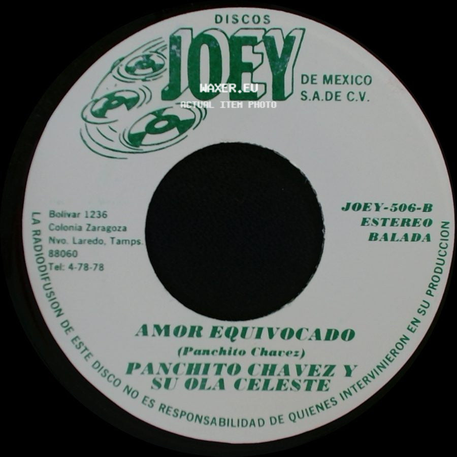 Panchito Chavez Y Su Ola Celeste - La Ranita / Amor Equivocado side B