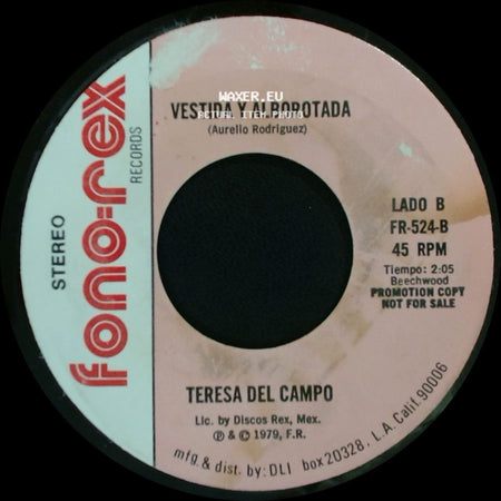 Teresa Del Campo - El Carino Que Te Di / Vestida Y Alborotada side B