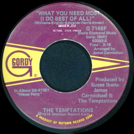 The Temptations - Keep Holding On / What You Need Most (I Do Best Of All) side B