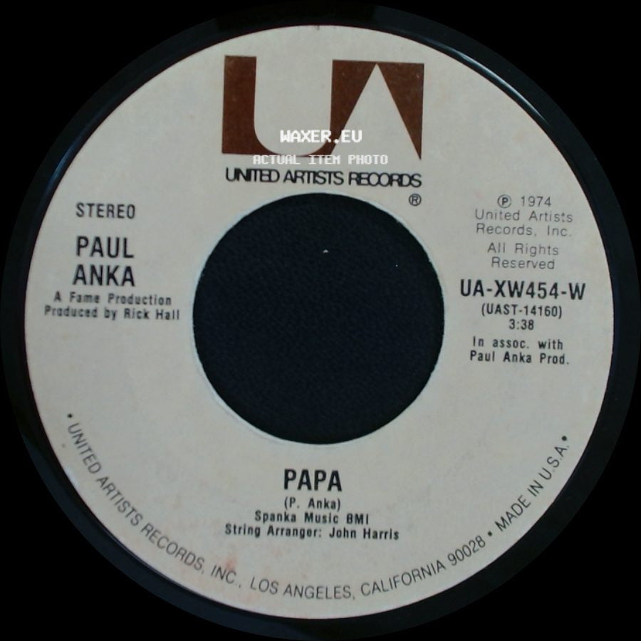 Paul Anka - (You're) Having My Baby / Papa side B