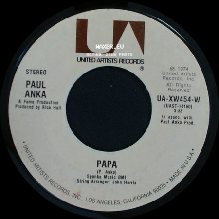 Paul Anka - (You're) Having My Baby / Papa side B