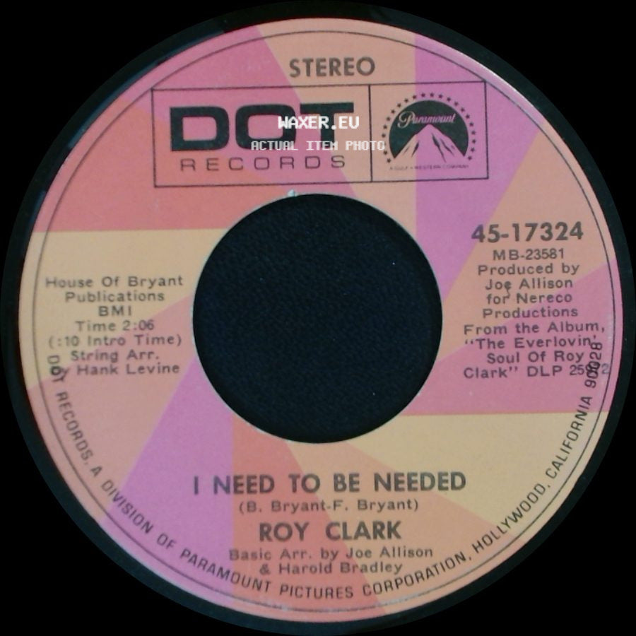 Roy Clark - I Need To Be Needed / Right Or Left At Oak Street side A