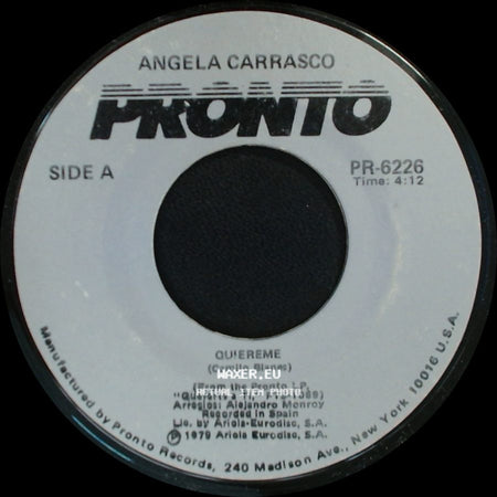Angela Carrasco - Quiereme / Sombras side A