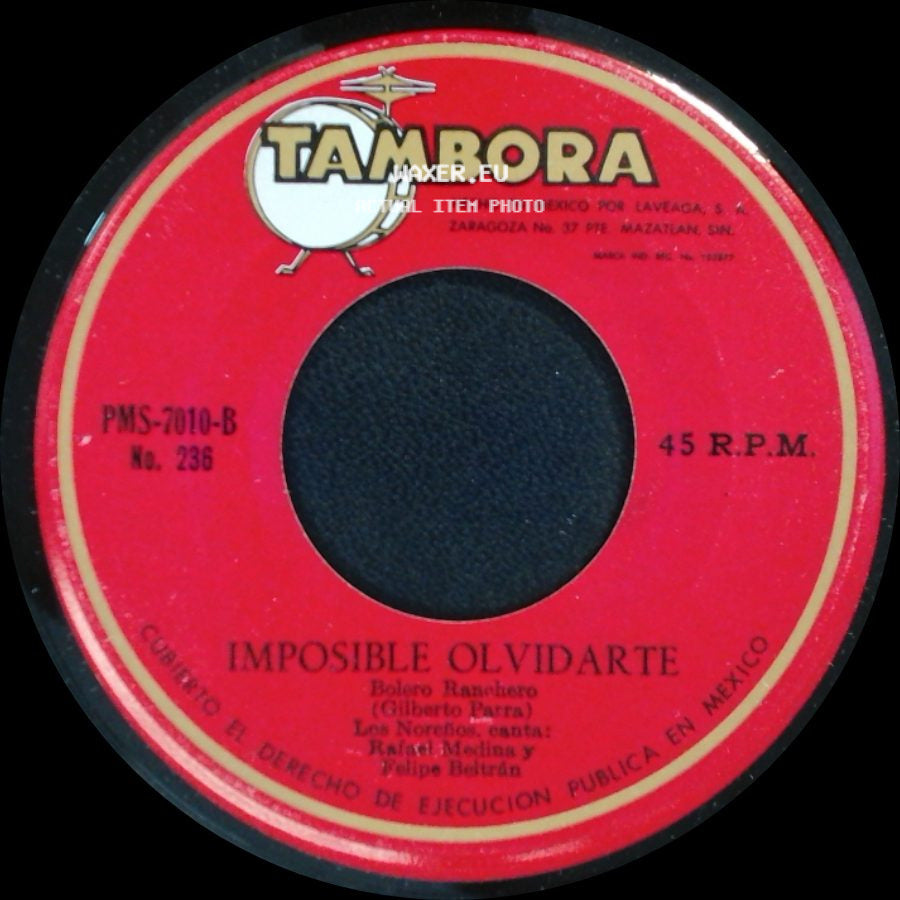 Los Noreños Canta: Rafael Medina Y Felipe Beltrán - Al Ver / Imposible Olvidarte side B