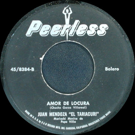 Juan Mendoza "El Tariacuri" - Amor De Locura / Sombras side A