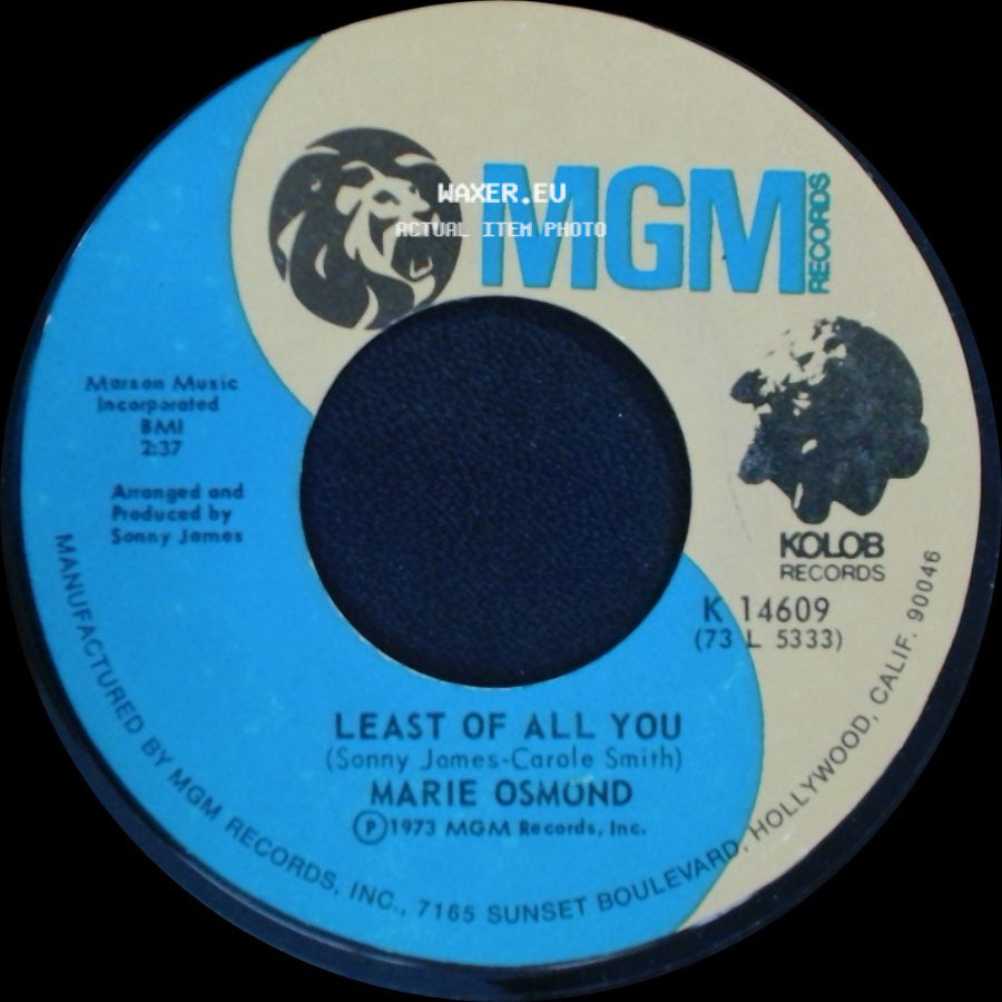 Marie Osmond - Least Of All You / Paper Roses side A