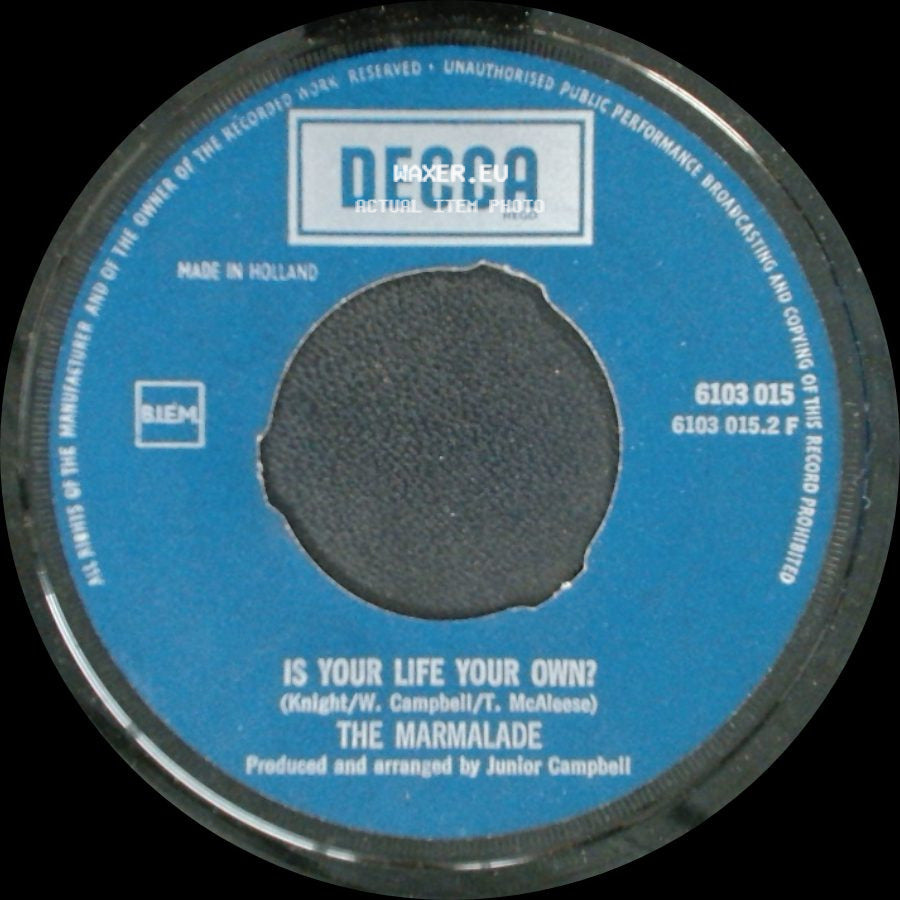 The Marmalade - My Little One / Is Your Life Your Own? side B