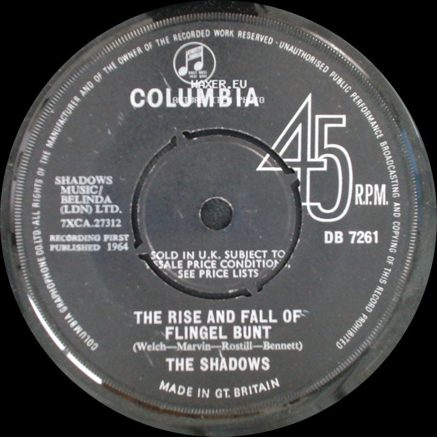 The Shadows - The Rise And Fall Of Flingel Bunt / It's A Man's World side A