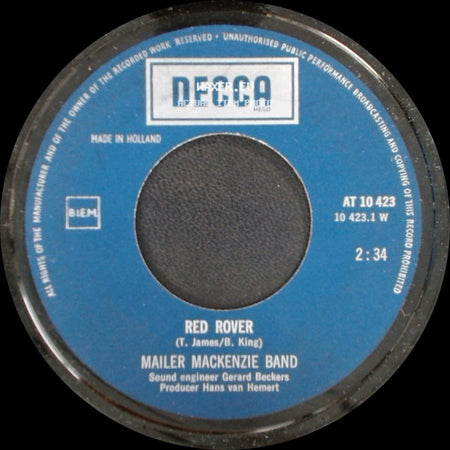 Mailer Mackenzie Band - Red Rover / Come Back Home side A