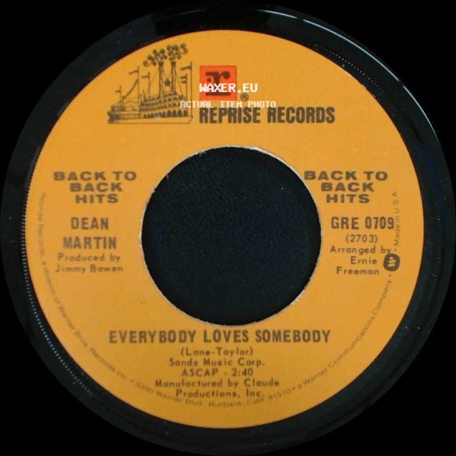 Dean Martin - Everybody Loves Somebody / A Million And One side A