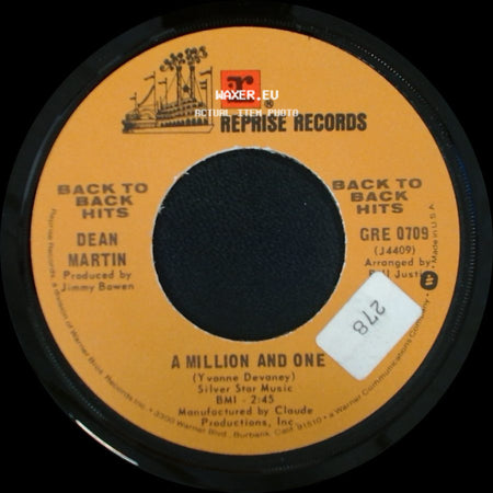Dean Martin - Everybody Loves Somebody / A Million And One side B