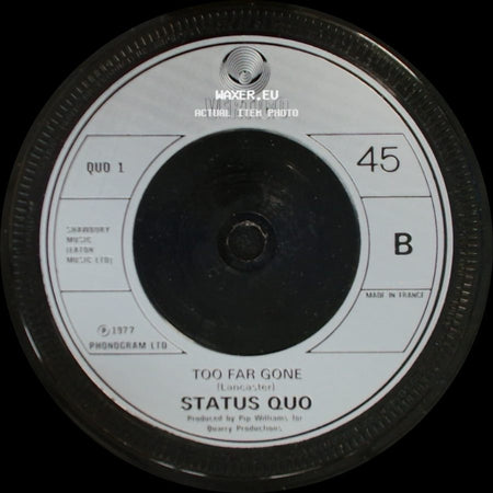 Status Quo - Again And Again / Too Far Gone side B