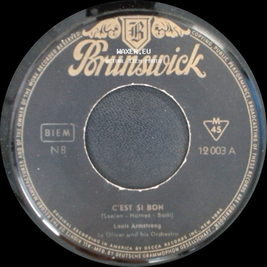 Louis Armstrong - C'est Si Bon / Blueberry Hill side A